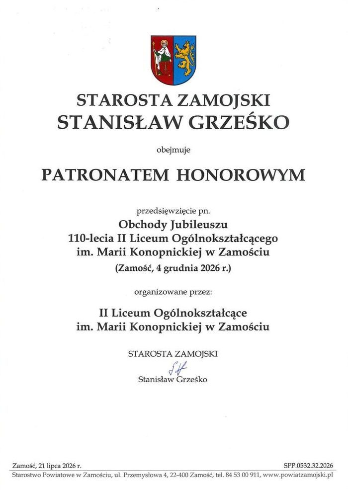 patronat_honorowy_starosta zamojski